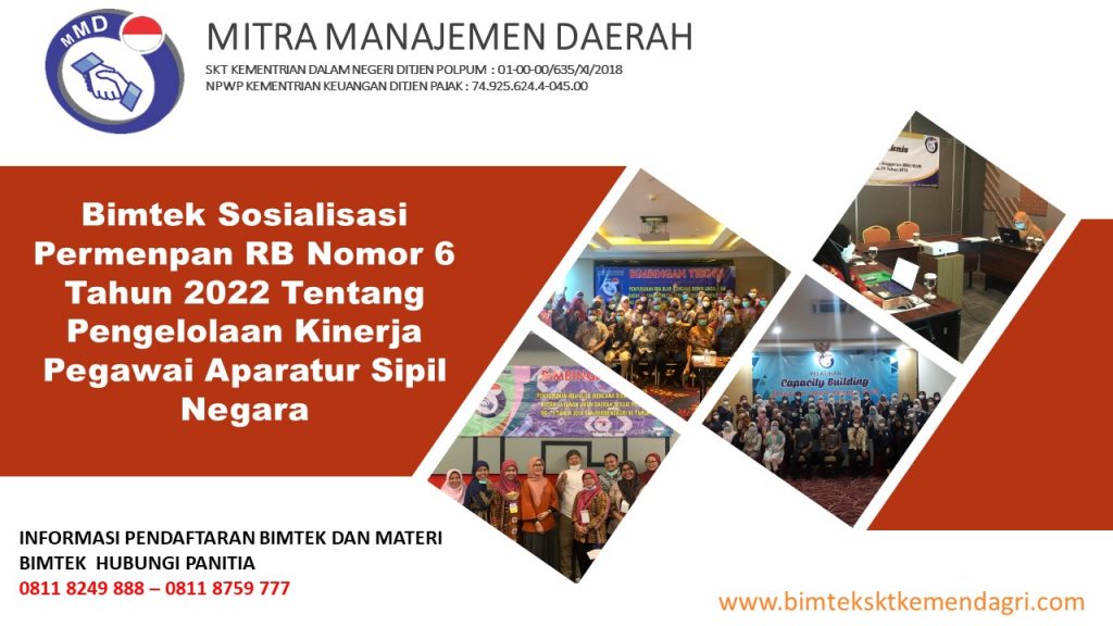 Bimtek Sosialisasi Permenpan RB Nomor 6 Tahun 2022 Tentang Pengelolaan Kinerja Pegawai Aparatur Sipil Negara