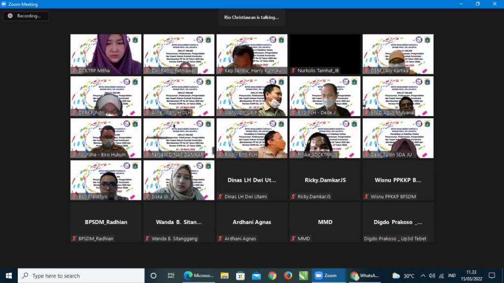 Bimtek Hukum Pertanahan Pemerintah Daerah - Terselengara Bimtek Hukum Pertanahan Bersama Peserta Pemprov.DKI Tahun 2022 - 2023