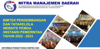 BIMTEK PENGEMBANGAN DAN TATAKELOLA WEBSITE PEMDA /INSTANSI PEMERINTAH TAHUN 2022 - 2023