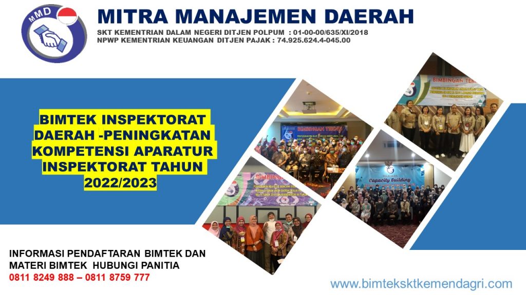 BIMTEK INSPEKTORAT DAERAH -PENINGKATAN KOMPETENSI APARATUR INSPEKTORAT TAHUN 2022/2023