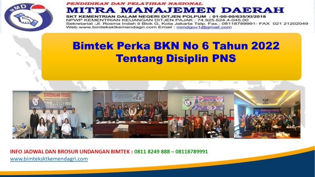 Bimtek Perka BKN No 6 Tahun 2022 Tentang Disiplin PNS-Jadwal Bimtek Kepegawaian