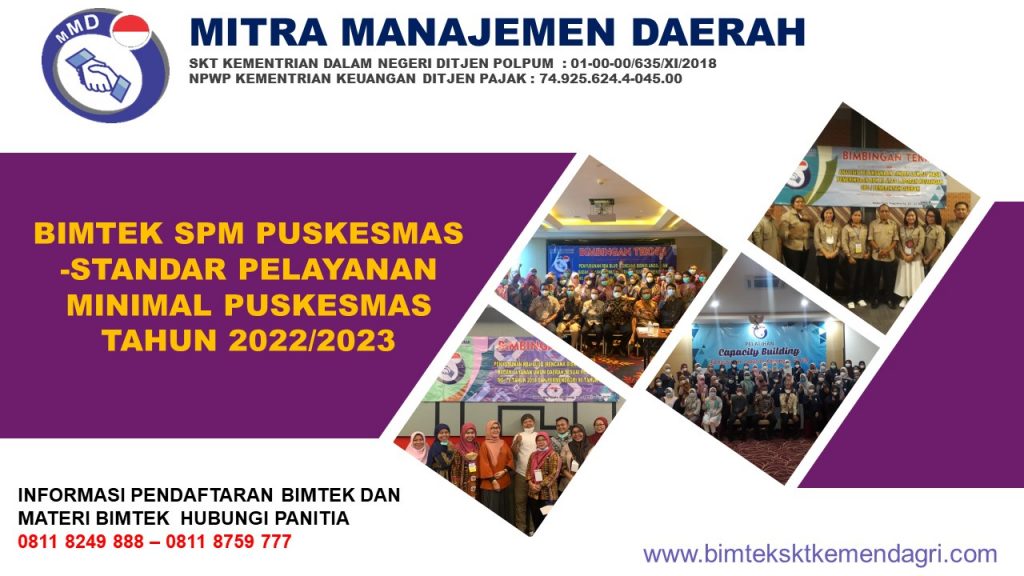 INFO BIMTEK SPM PUSKESMAS -STANDAR PELAYANAN MINIMAL PUSKESMAS TAHUN 2022/2023