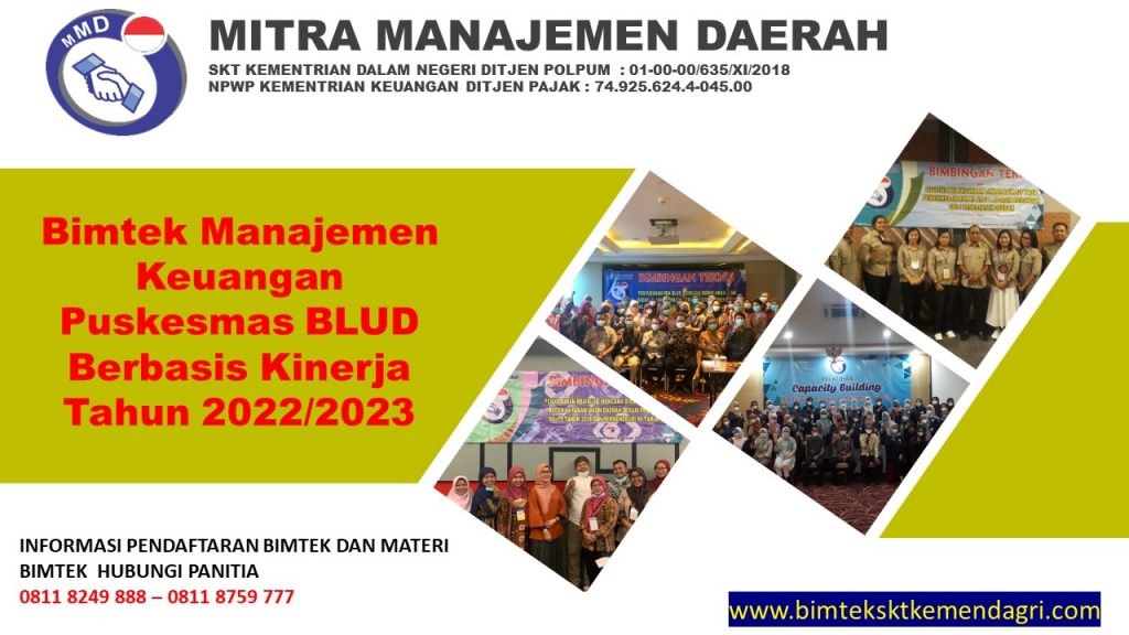 Bimtek Manajemen Keuangan Puskesmas BLUD Berbasis Kinerja Tahun 2022/2023