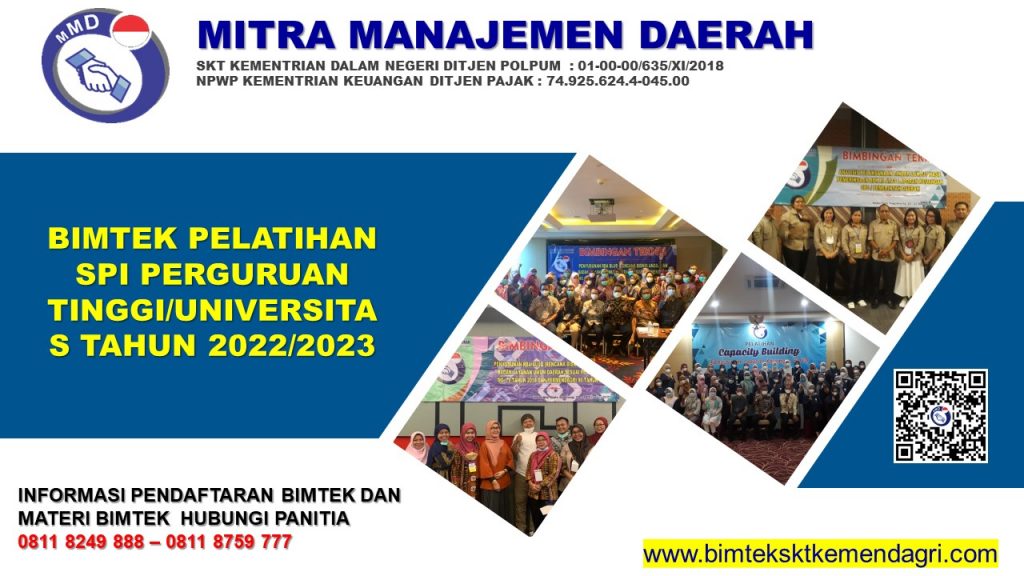 Bimtek Pelatihan SPI Perguruan Tinggi/Universitas Tahun 2022/2023