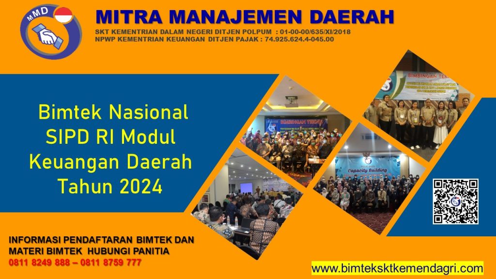 Jadwal Bimtek Nasional SIPD RI Modul Keuangan Daerah Tahun 2024