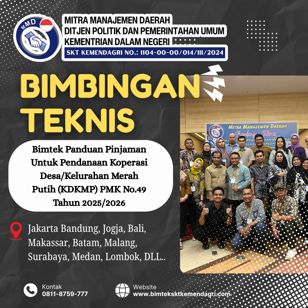 Bimtek Panduan Pinjaman Untuk Pendanaan Koperasi Desa/Kelurahan Merah Putih (KDKMP) PMK No.49 Tahun 2025/2026